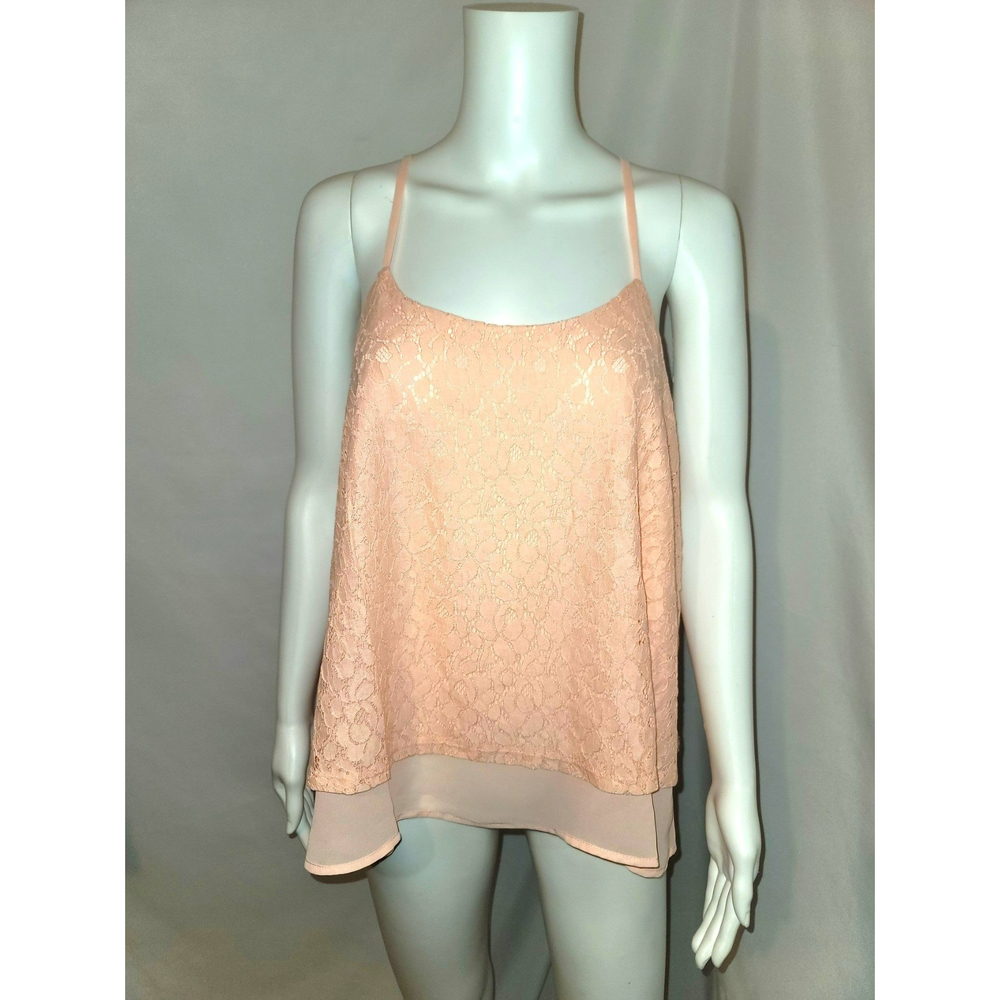 NWT IT Girl Lace Flowing Strappy Layered Halter Top - Size XL